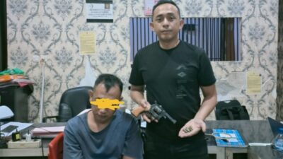 Tim Resmob Oku Timur Bekuk Mandor PT LPI, Sita Senpi Rakitan dan Amunisi di Dalam Kasur