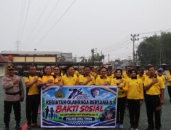 Polantas OKU Timur Rayakan HUT ke-71 dengan Olahraga dan Bakti Sosial