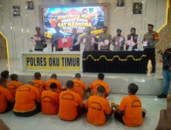 OKU Timur Bersih Narkoba! 20 Tersangka, 435 Gram Sabu, Rp400 Juta Diamankan